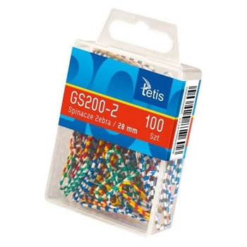 Spinacze okr.zebra28mm 100szt.A`12